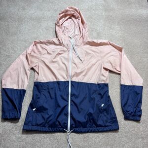 Woman's Columbia Flash Forward Windbreaker, Pink and Blue, Size L